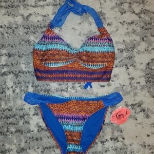 Coral Tropics || Small Bikini || NWT